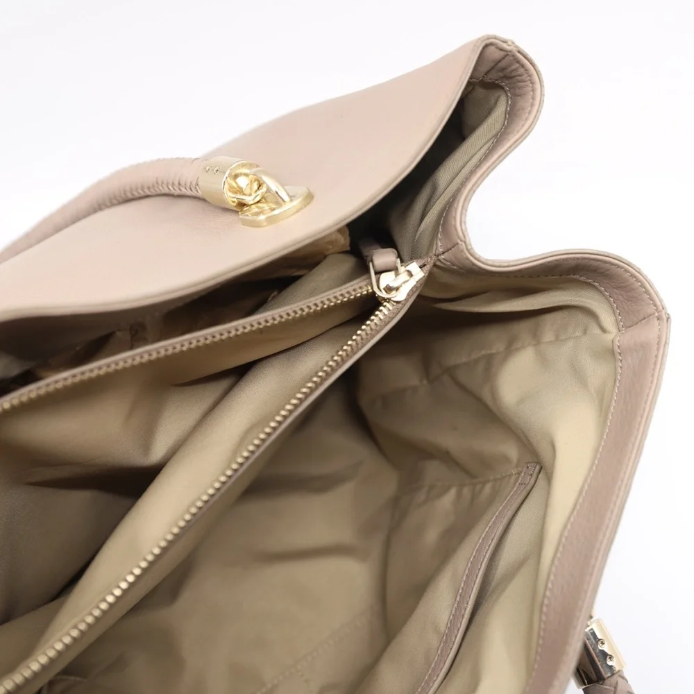 Cole Haan Leather Hobo Nude Tote Gold Tote - Picture 4 of 5
